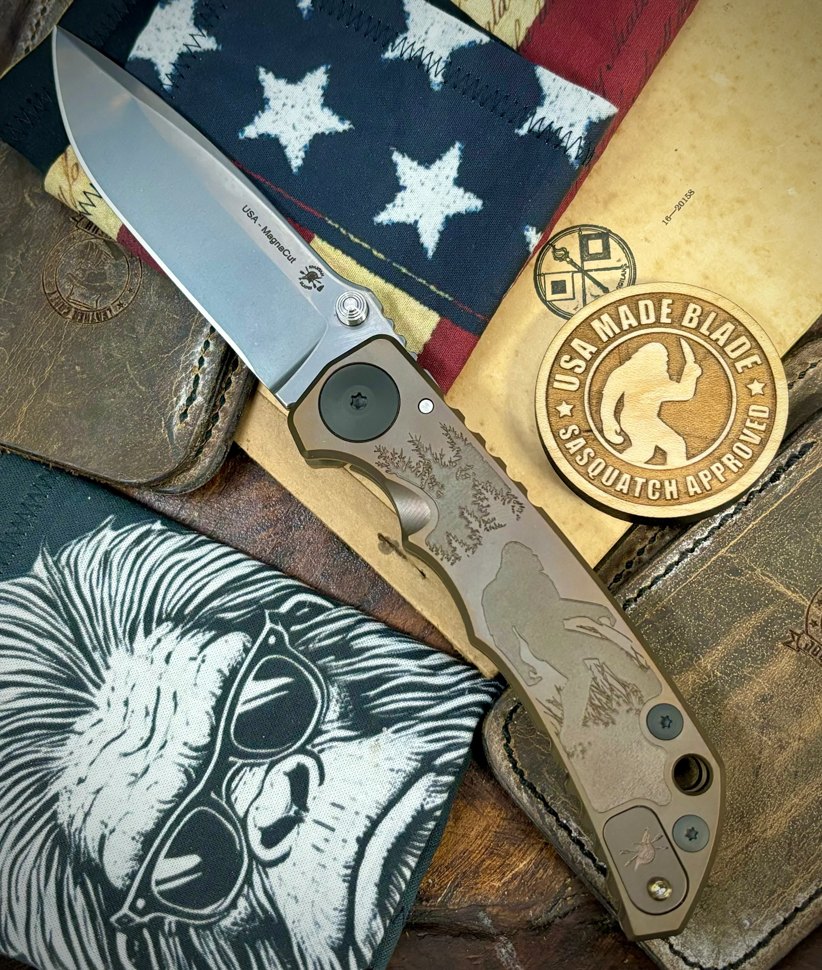 Bronze Anodized Spartan Blades Harsey Folder Sasquatch Special Edition Version 2 MAGNACUT Blade - Image 3