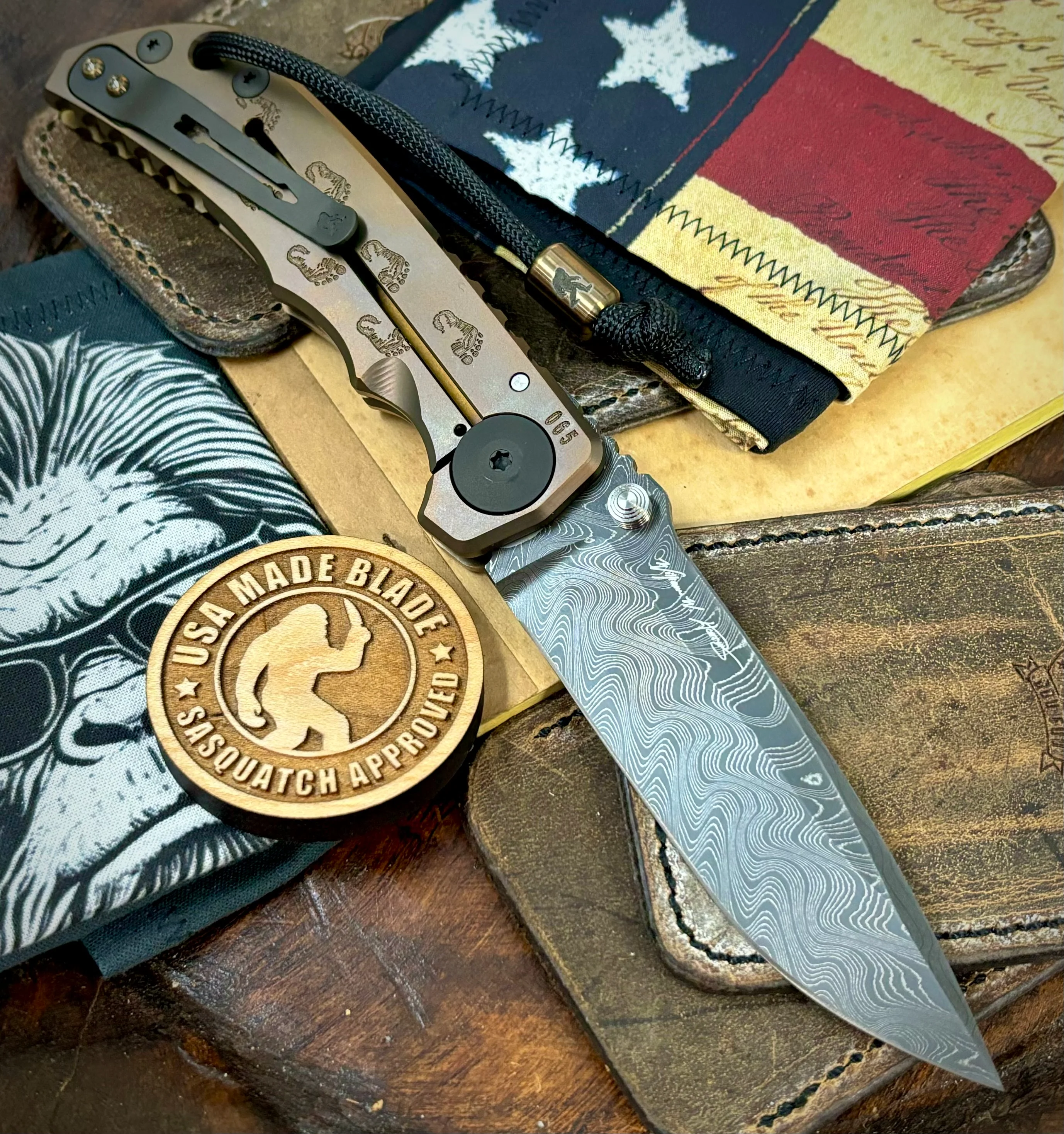 Bronze Spartan Blades Harsey Folder Sasquatch V2 Special Edition with Chad Nichols Dama - Image 2