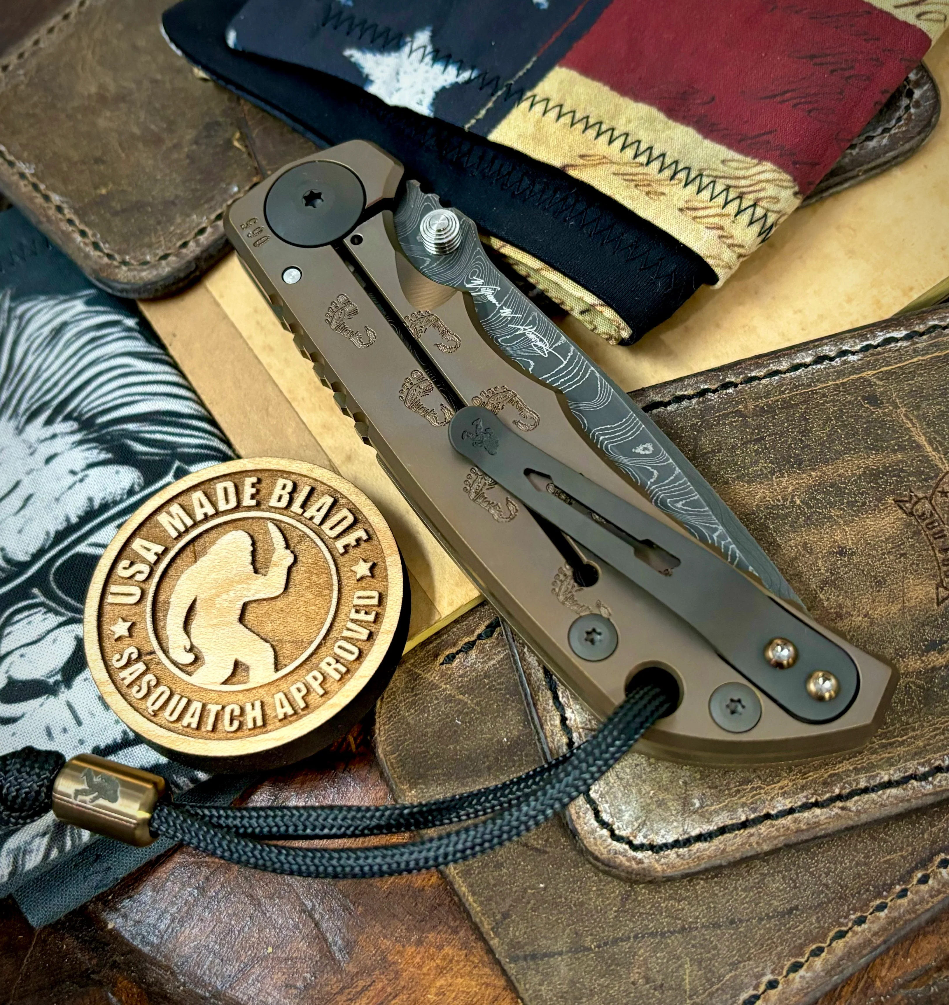 Bronze Spartan Blades Harsey Folder Sasquatch V2 Special Edition with Chad Nichols Dama - Image 4