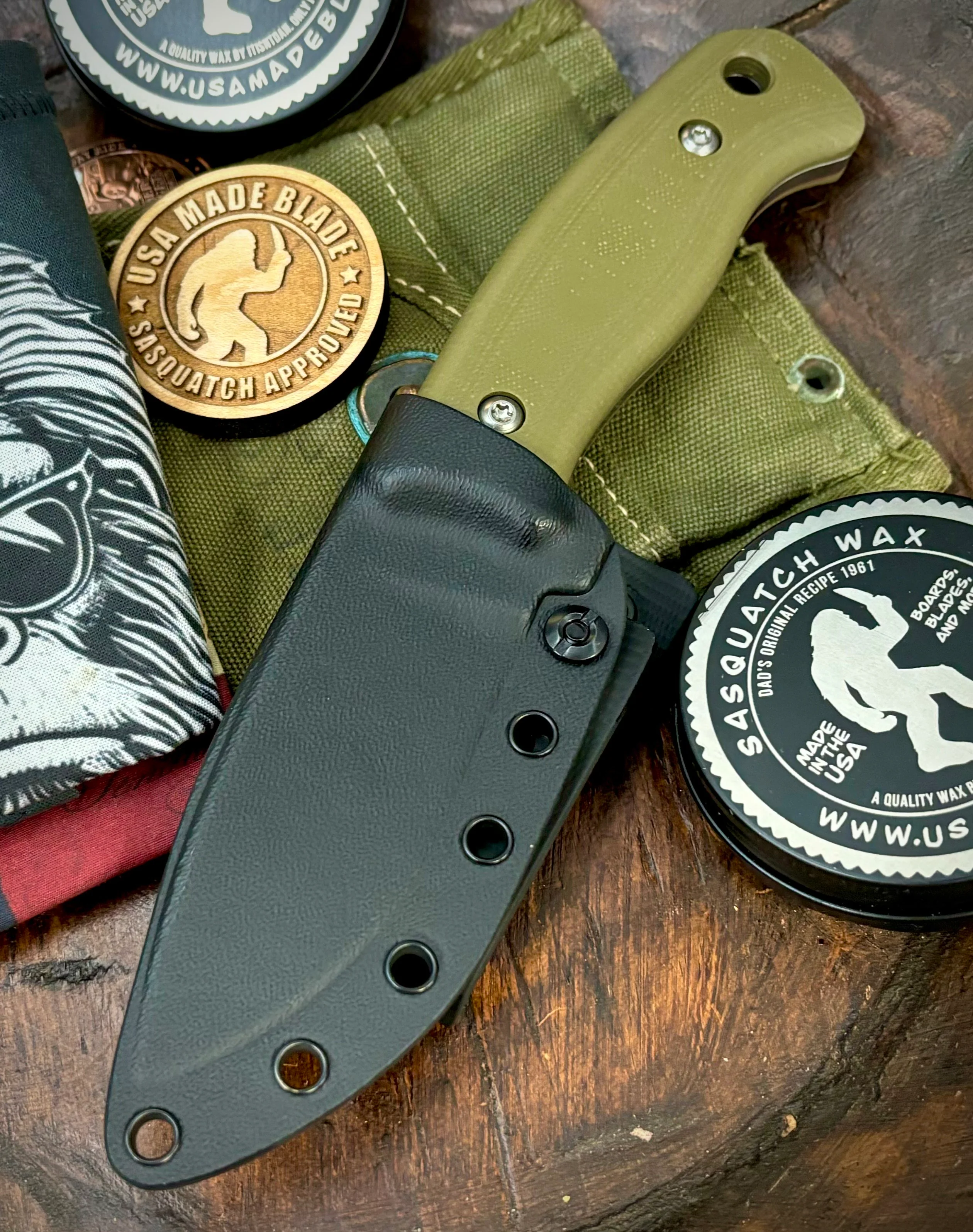 Defiant-7 Bullie with Bohler K110 Steel and OD Green G10 Handles - Image 3