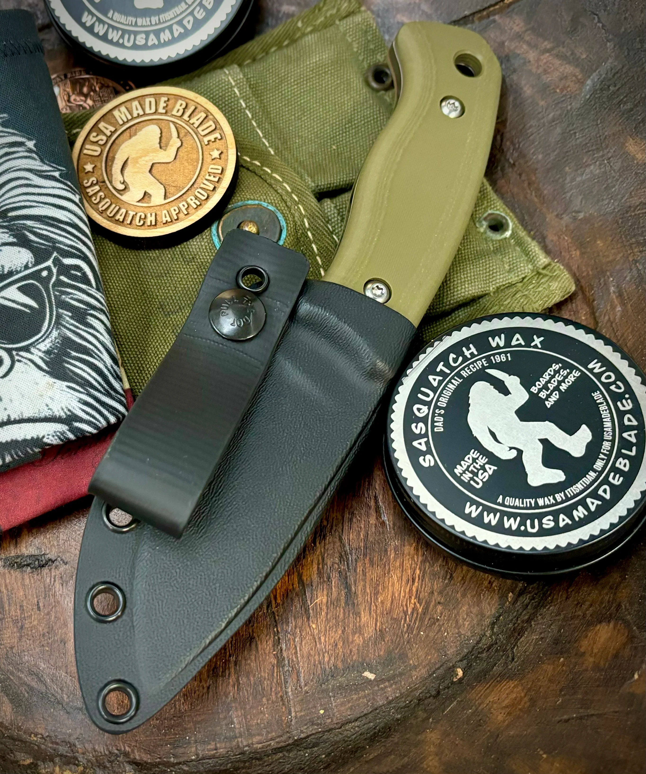 Defiant-7 Bullie with Bohler K110 Steel and OD Green G10 Handles - Image 4