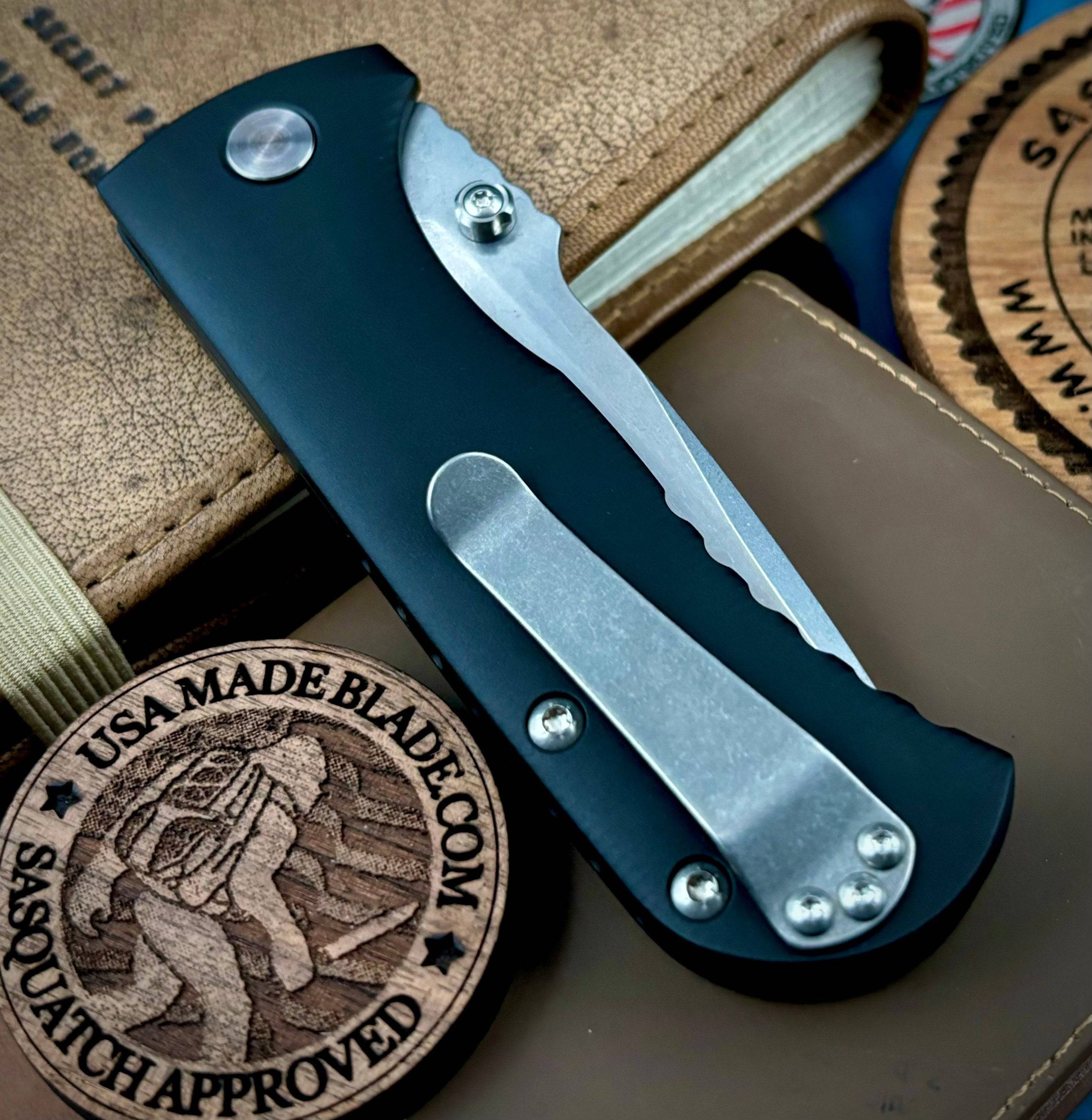 Defiant-7 Talos Button Lock with Magnacut Blade and Black Hardcoat Anodized Aluminum Handles - Image 4