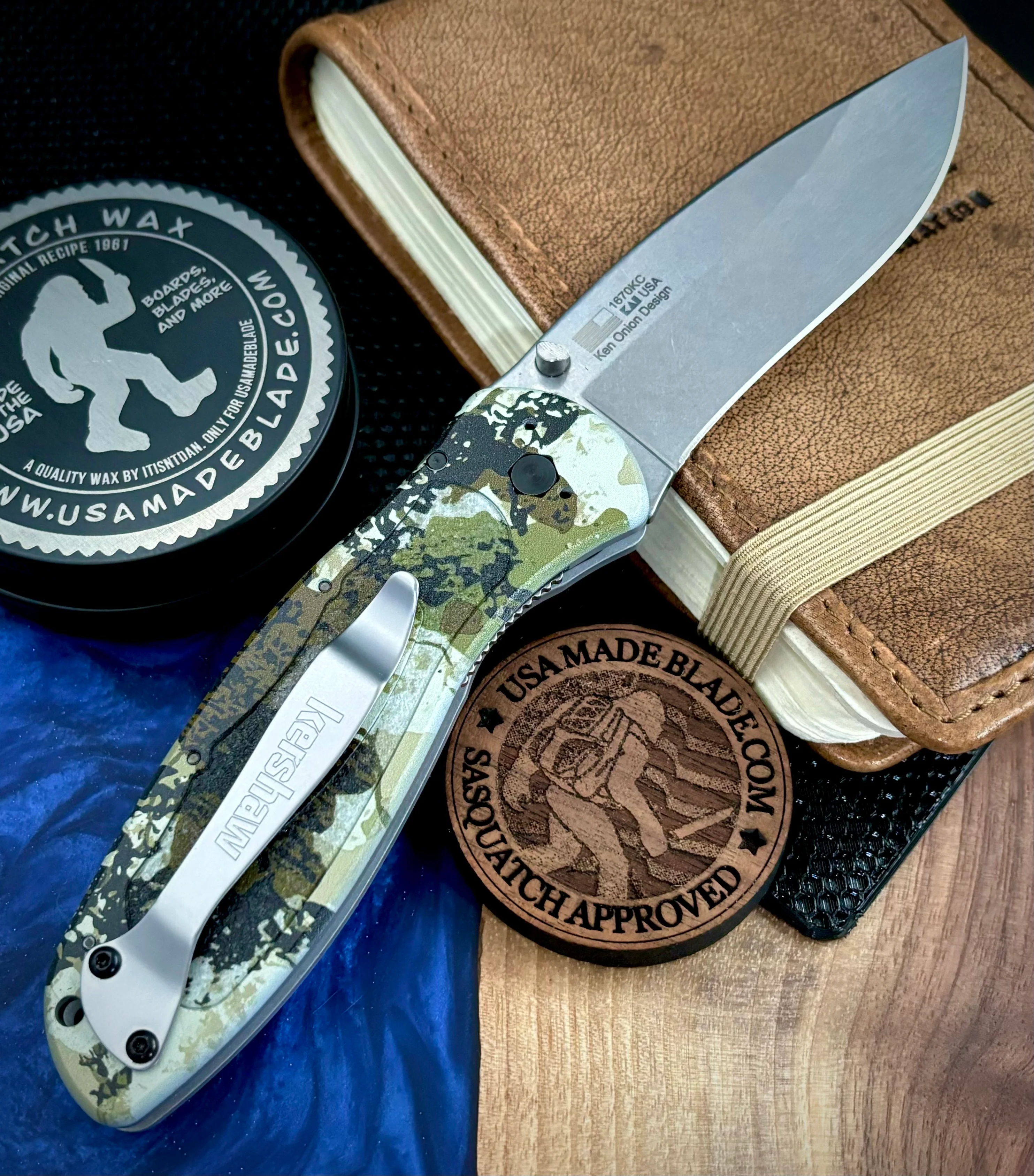 NEW Kershaw BLUR 1670KC Kings CAMO Handles with 14C28N Stonewashed Blade - Image 2