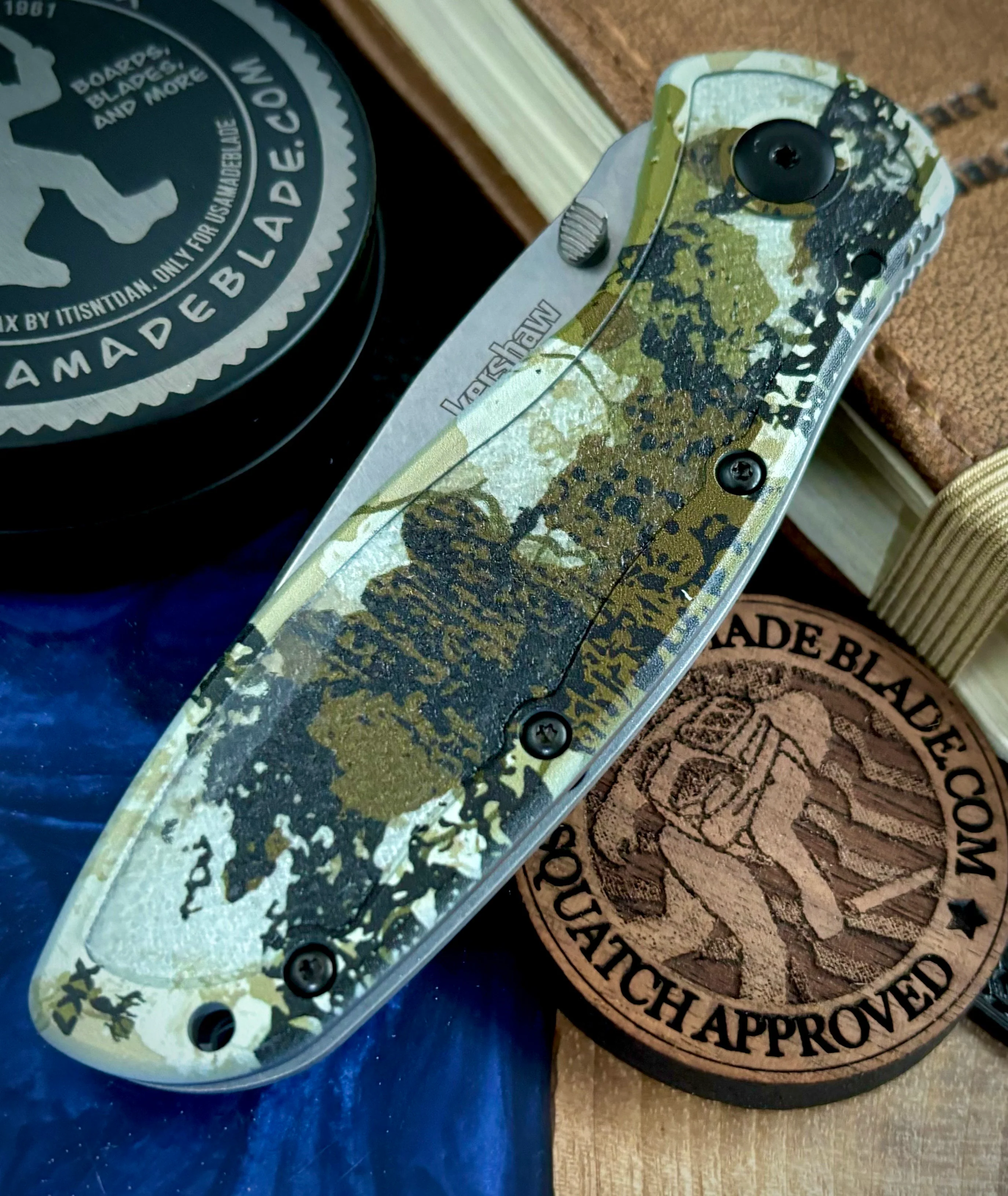 NEW Kershaw BLUR 1670KC Kings CAMO Handles with 14C28N Stonewashed Blade - Image 3