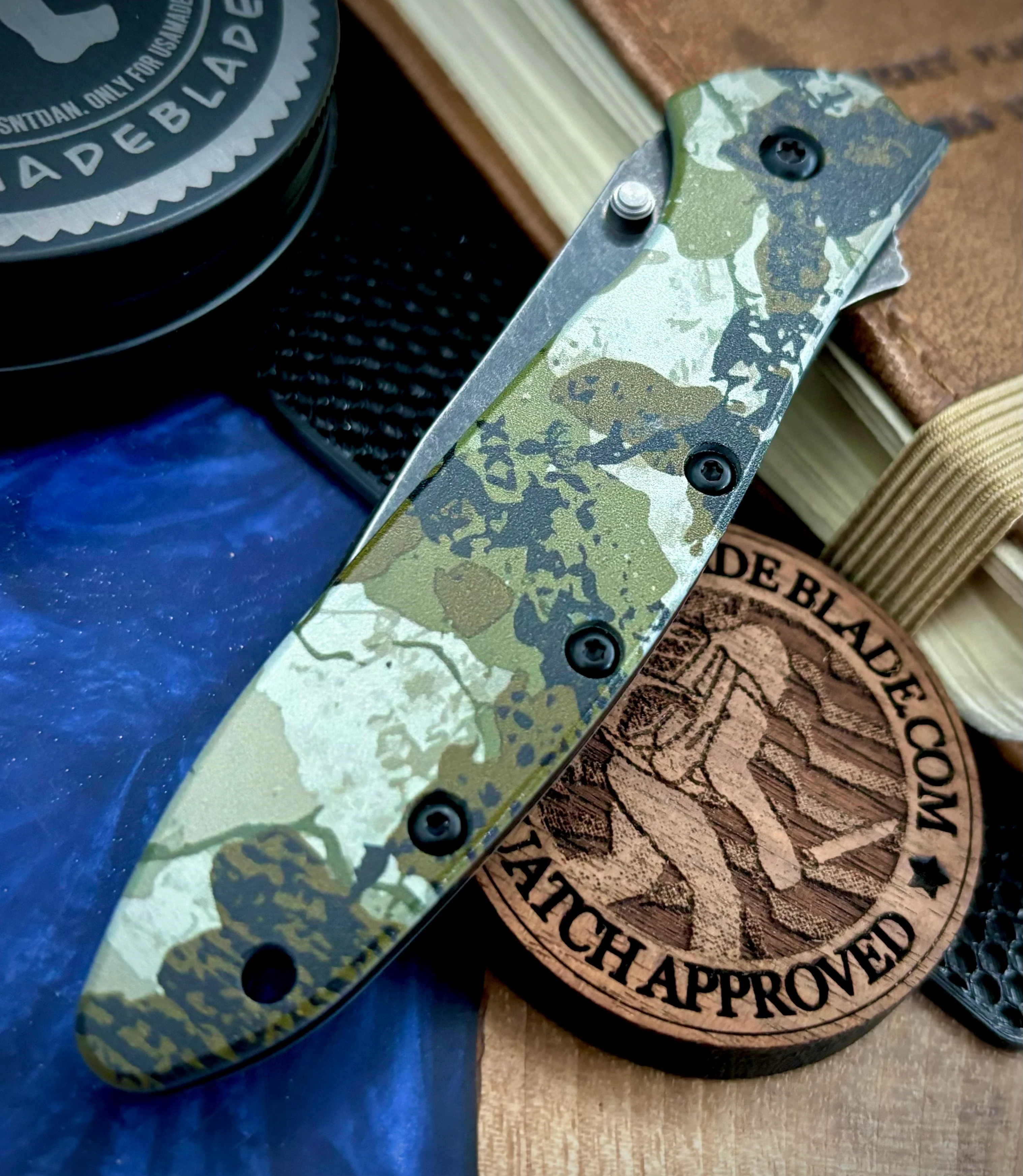 NEW Kershaw Leek Kings CAMO Handles with 14C28N Blackwash Blade - Image 3