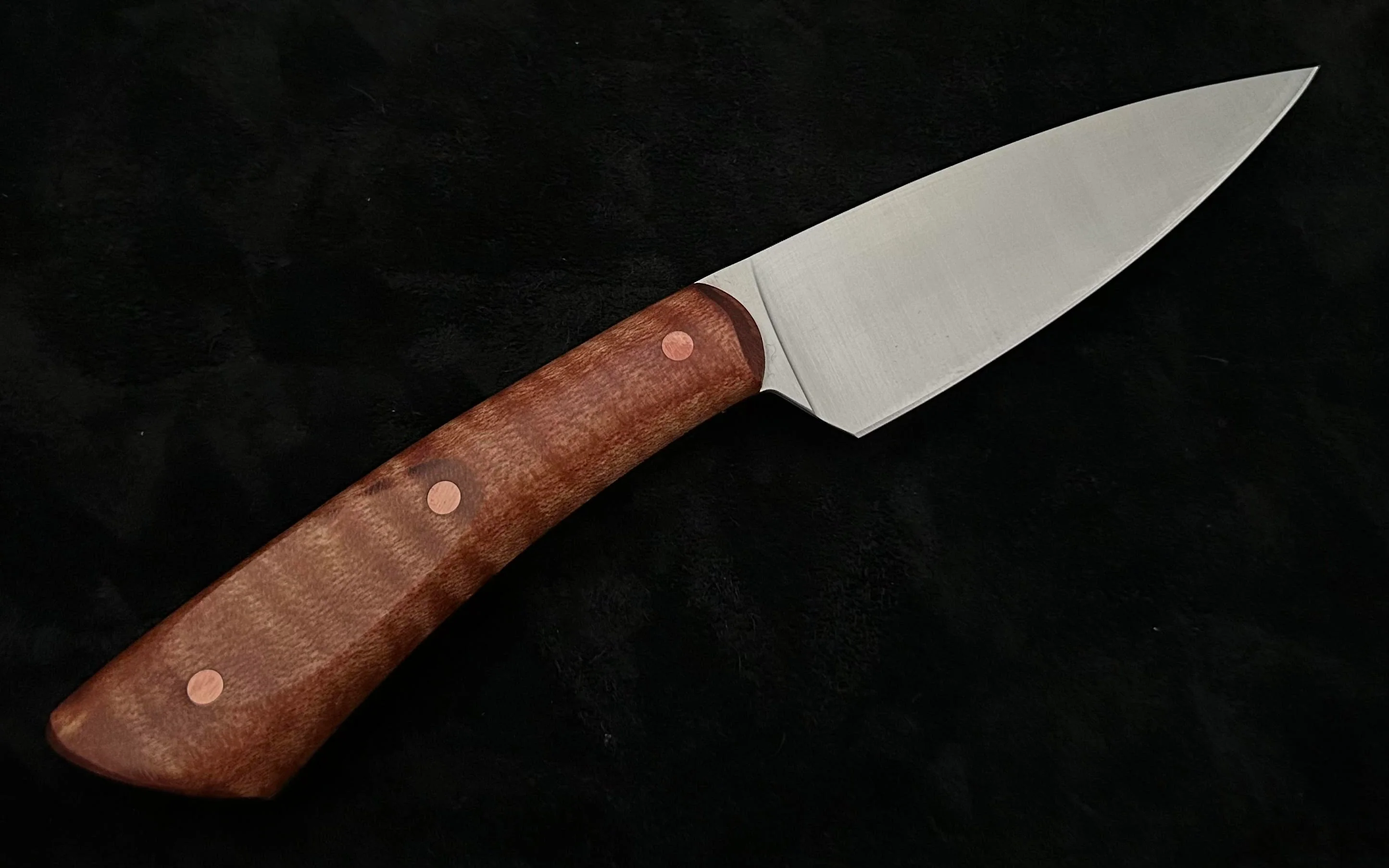 Nicholas Nichols Petty Knife with Maple Handles, Copper Pins and Nitro-V - Image 2