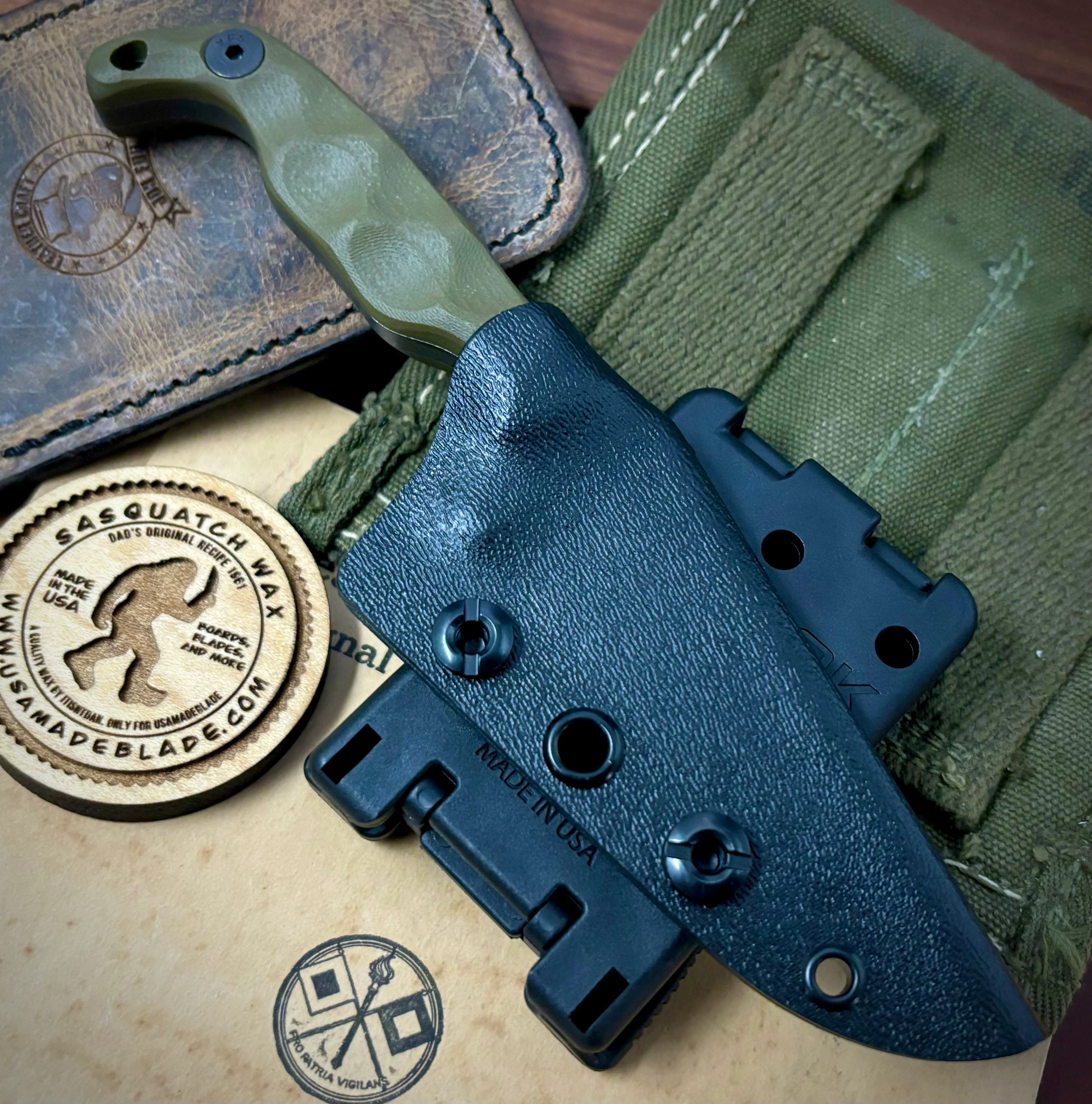 Stroup Knives Mini with OD Green G10 - Image 3