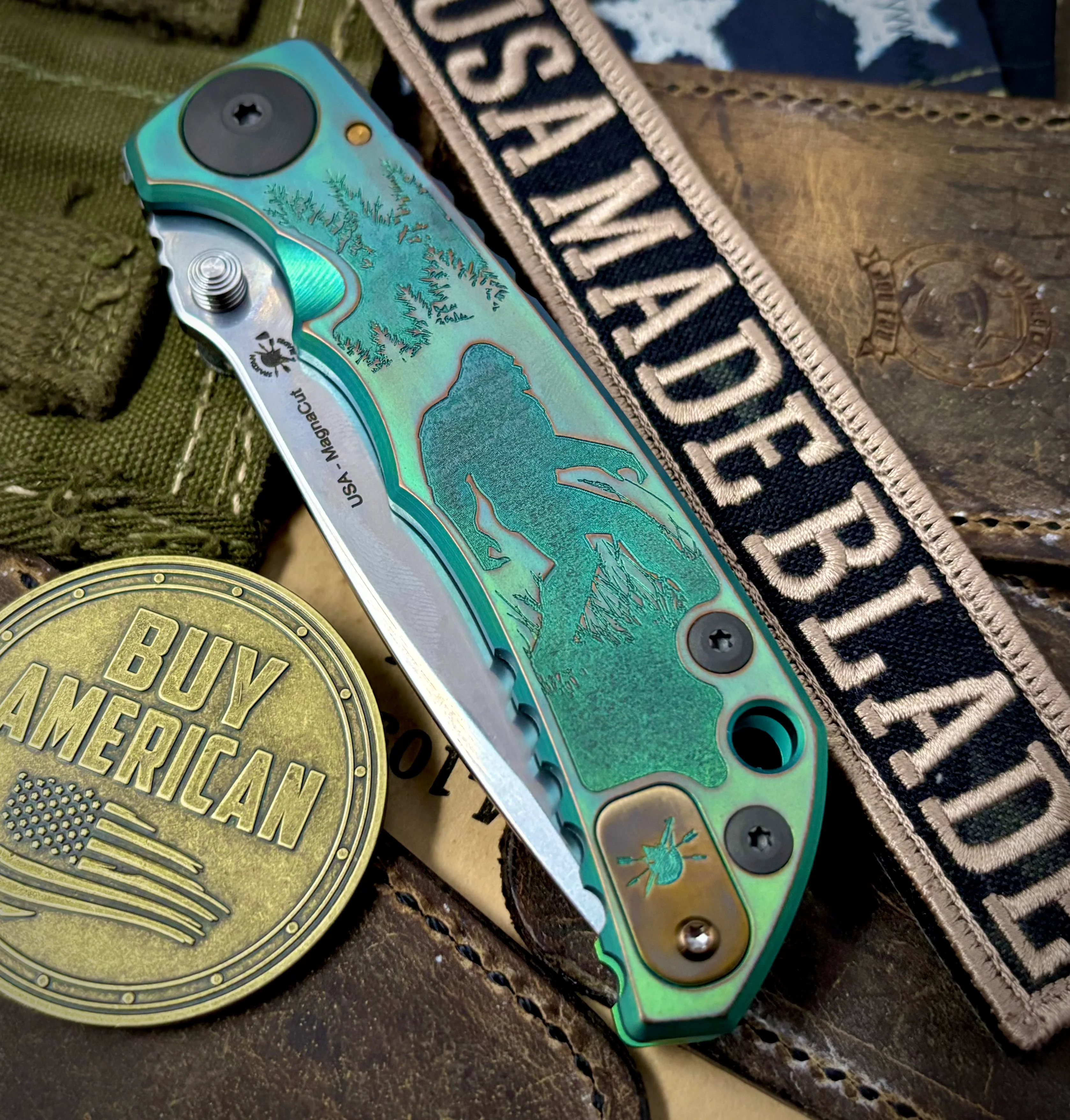 Toxic Squatch Spartan Blades Harsey Folder Special Edition Version 2 MAGNACUT Blade #60