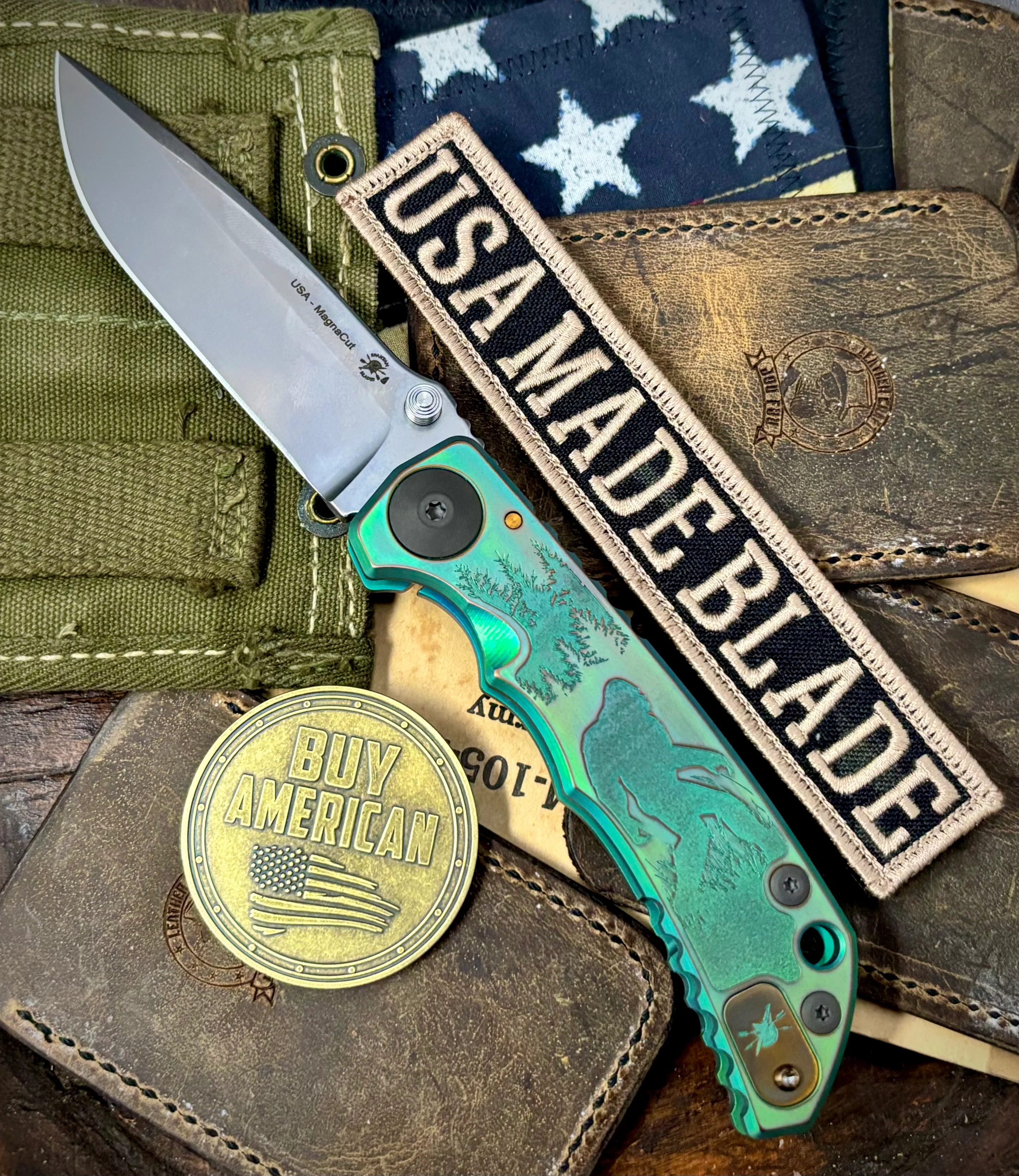 Toxic Squatch Spartan Blades Harsey Folder Special Edition Version 2 MAGNACUT Blade #60 - Image 3