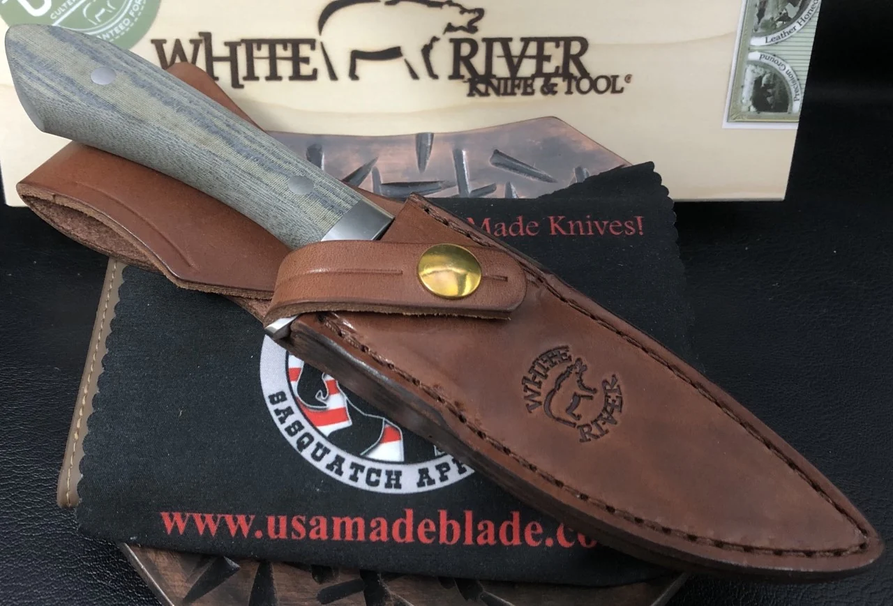 White River Knives Sendero Classic OD and Black Linen Micarta - Image 3